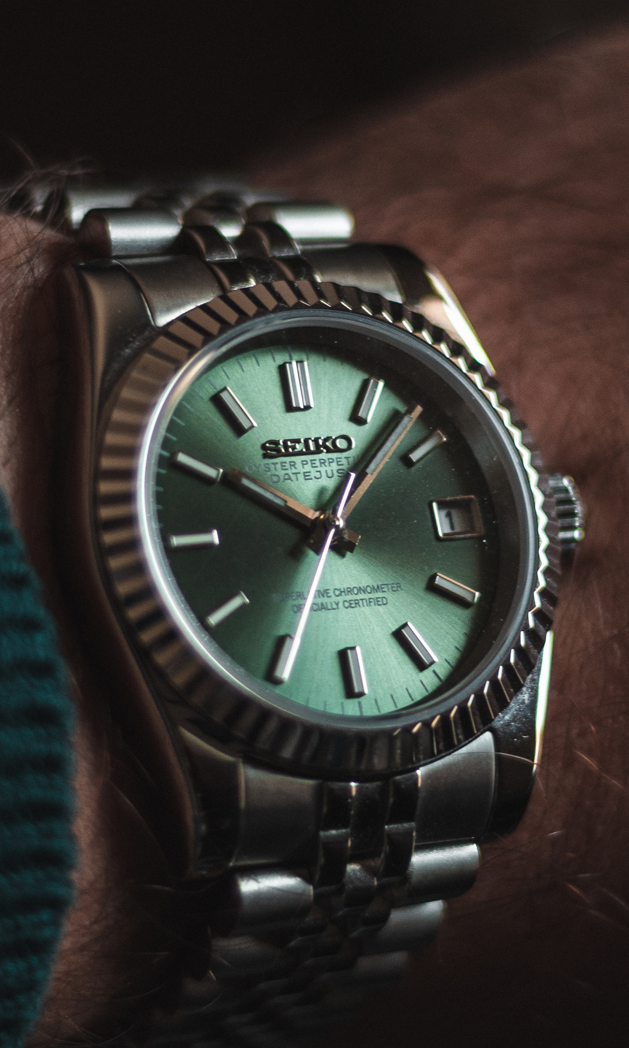 Seiko Mod Datejust Green
