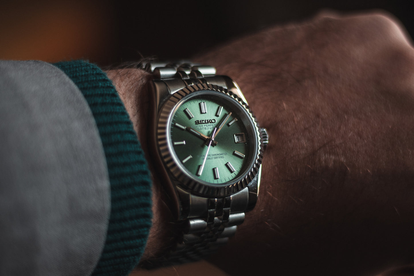 Seiko Mod Datejust Green