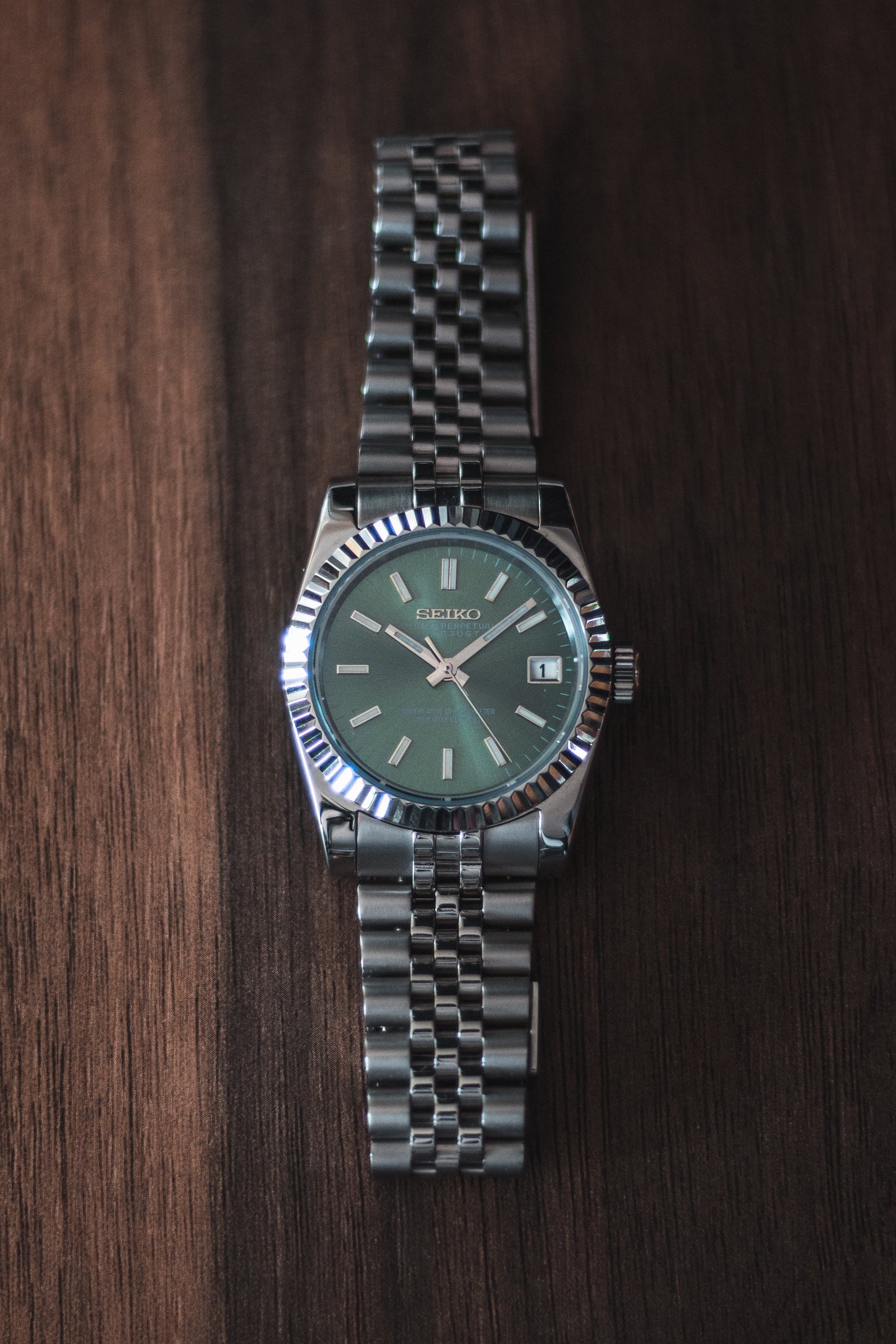 Seiko Mod Datejust Green